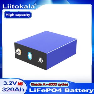 4PCS LiitoKala 3.2V 320AH 310ah 12V Battery Pack Lifepo4 Grade A DIY Rechargeable Energy storage CELL EU US Tax Free Busbars