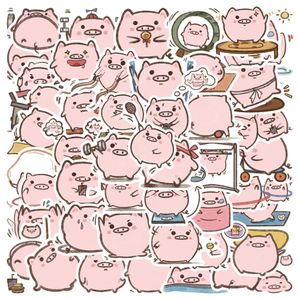 50PCS skateboard Stickers cute pigs Graffiti DIY For Baby Scrapbooking Pencil Case Diary Phone Laptop Planner Decoration Book Album Kids Toys Decals