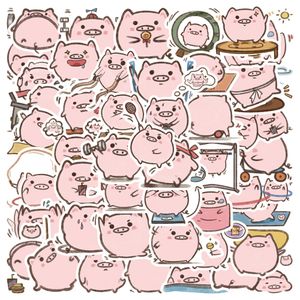 50 sztuk Deskorolka Naklejki Cute Pigs Graffiti DIY Dla Dziecka Scrapbooking Ołówek Piórnik Pamiętnik Telefon Laptop Planista Dekoracja Książka Album Kids Zabawki Naklejki