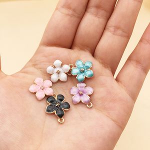 20PC x16mm Colors Cute Flower Pendant Charm DIY Locket Charms Fit For Floating Locket Jewelrys Making E3