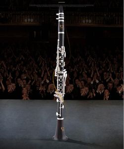 Clarinetto in legno di ebano di marca cinese Bb Professional Riproduzione di musica Strumento a fiato per clarinetto in ebano importato