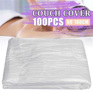 100 st/set vattentät oljeprov spa massage säng täckning säng bättre lakan skönhetssalong spa säng bord transparent skönhet säng film t200901