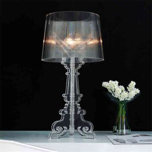 Clear Acrylic Table Lamps Modern Simple Ghost Shadow Desk Lamp Home Decor Living Room Bedroom lighting Led Stand Light Fixtures H220423