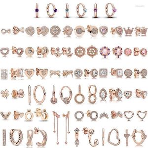 Ohrstecker Damenschmuck 100 % 925er Sterlingsilber-Ohrring, personalisierte Passform, Original-Ohrringe aus feinem Roségold JewellryStudStud Dale22 Farl22