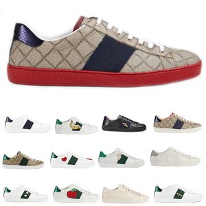 grossist män kvinnor sneaker mode casual skor orm chaussures läder sneakers ace banan broderi ränder sko promenad mens sport tränare katt storlek 35-45