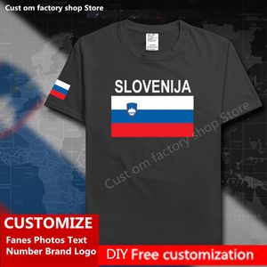 Slovenija Cotton TシャツカスタムジャージーファンDIY名前ナンバーブランドハイストリートファッションヒップホップルーズカジュアルTシャツSVN 220609