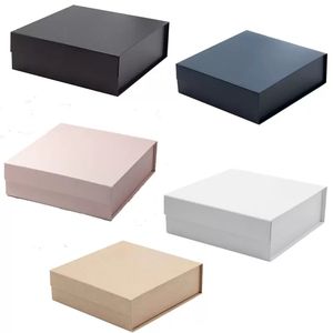 9x9x3 tum present wrap magnetbox lådor förpackning kartong dekorativ minnessak vikar gåvor stängning lock brudtärna hopfällbart
