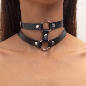 Chokers diezi olika stil vintage gotiska harajuku pu läder choker halsband för kvinnor män sexiga krage uttalande halsband heal22