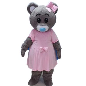 Festiwalowa sukienka różowa koszulka niedźwiedź Mascot Costume Halloween świąteczne fantazyjne sukienka reklamowa ulotki ubrania karnawał unisex strój dla dorosłych