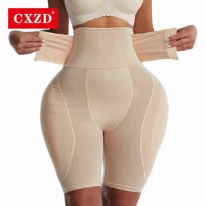 Kvinnor Postpartum Body Shaper Underkläder Hög midja Hip Padded Panty Lår Slimmer Sexig Butt Lifter Fake Ass Panties Y220411