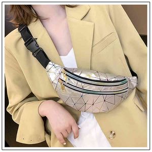 Laser Holographic Fanny Pack Feminina Slim Shiny Neon Waist Bag Pvc Waterproof Bum Bag Travel Hip Bags for Womens Girls 220626