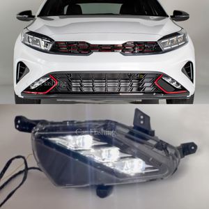 1PAIR LED DRL FOGAL DEANTTION ROING LIGHTION Вождение противотуманного противотуманного фонария Динамический поворот сигнал для KIA K3 Cerato 2022