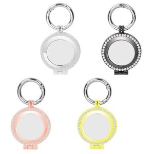 Keychains 10Pcs Crystal Metal Protective Cover For Airtag Protection Sleeve Shell Locator Tracker Anti-lost Airtags Case Device BuckleKeycha