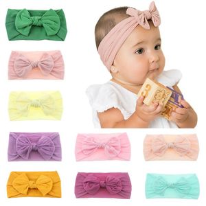 Baby, Kids & Maternity Ties European and American super soft baby nylon bow elastic wide hairband cute princess hair Accessories