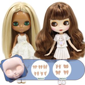 ICY DBS Blyth Doll Joint Body Carveed Lips Face Panel & Hand Set As Gift on Sale 1/6 BJD Ob24 Anime girl 220505