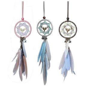 Home Hanging Pendant Dream Catcher Rearview Mirror Interior Decoration Ornaments Decor Handmade Decoration for Kids Room Party