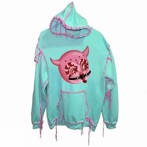 Kadın Hoodies Sweatshirt Sweatshirt Kadın Anime Hoodie Siyah S Kawaii Giyim Estetik Harajuku Çift Giysileri Sokak Giyim 230206