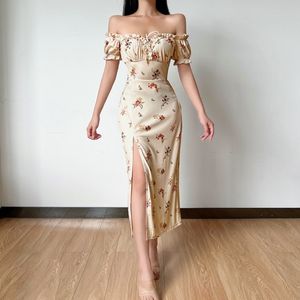 Nowe kobiety sukienki prosta, szczupła seksowna kwiatowa z rękawów na ramię maxi sukienka miękka żeńska sukienki nadrukowane kobienia vestidos