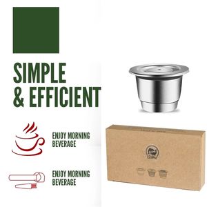 Vente en gros ICAS Amélioration de la capsule de café réutilisable respectueuse pour la capsule Rechargeable Nespresso Pod Espresso Crema Maker Fiols 220609