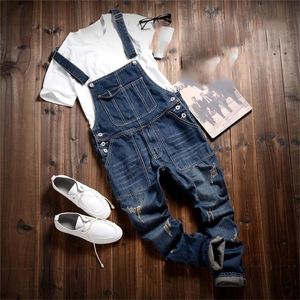 Moda vintage stile giapponese maschio tuta skinny jeans uomo slim blu denim tute jeans pantaloni casual a figura intera 201111