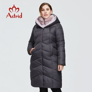 Astrid Winter Womens Coat Kobiet Long Warm Parma Fashion Jacket z królikiem futra z kapturem duże rozmiary Kobiece odzieży 6710 201027