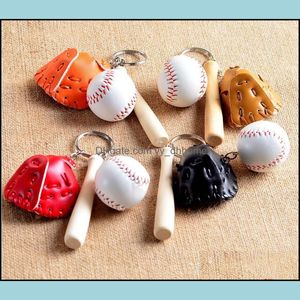 Keychains Fashion Accessories Promotion Baseball Keychain Bag Pendant Fan Supplies Gift Sports Souvenirs Key Ring Ship Drop Delivery 2021 A4