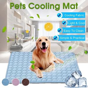 pens Dog pad cooling summer dogs pades cat blanket sofa breathable pet bed washable small and medium dogs