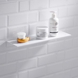 Nordic white bathroom shelf wall mount space aluminium black square shower corner Storage Rack Y200407