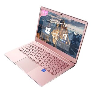 Wholesale Pink Laptop 14 inch Full HD Intel Celeron J4125 DDR4 8GB RAM 128GB 256GB 512GB SSD Windows 10 Metal Laptop Computer270n