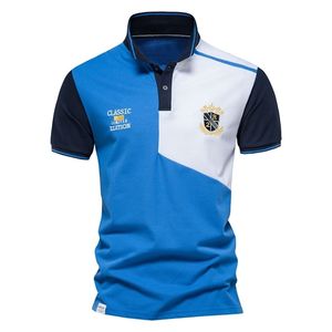 Aiopeson Marka Kalitesi Pamuk Polo Gömlek Erkekler İçin Kısa Kollu Futbol Sıradan Moda Erkek Gömlek Top Giyim 220707