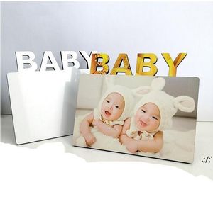 Sublimacja puste ramki na zdjęcia Ozdoby DIY Transferowy Album Kreatywność Desktop Dekoracja Baby Urodziny Pełny Księżyc Prezent JLB15071