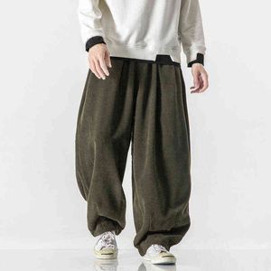 2022 Mens Casual Trousers Streetwear Harem Pants Fashion Woman Long Pants Loose Male corduroy Sweatpants Harajuku Style 5XL L220706