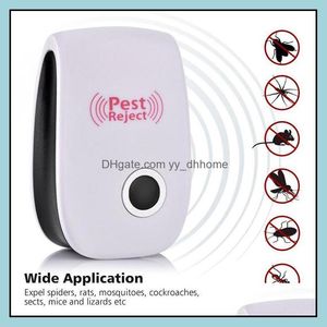 Pest Control Household Sundries Home Garden Mti -Use Electronic Trasonic Repeller Mosquito Killer Cockroach Insect Mice Rodent Drop Delive