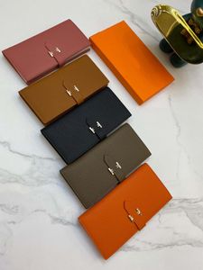 Luksusowy projektant mody portfele mężczyźni kobiety skórzane torby wysokiej jakości klasyczne litery klucz portmonetka oryginalne pudełko etui na karty 6905