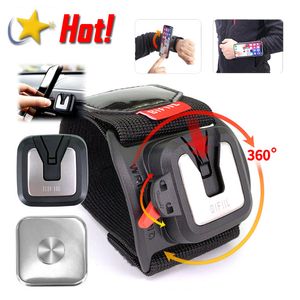 360 Girevole Custodia per telefono da corsa Borsa sportiva Staccabile Arrampicata Escursionismo Ciclismo Jogging Palestra Porta cellulare da polso 220520