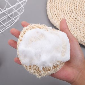 Sisal Bath Sponge Natural Organic Handmade Planted Based Shower Ball Exfoliating Scrub Hud Puff Body Scrubber