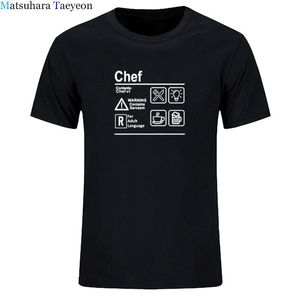 Camisetas masculinas Chef Funny Chef T Cizer UNISEX Fashion Fashion Cotton Birthday Birthday Manga curta O-Gobes Hip Hop Cooking T-shirt Summer