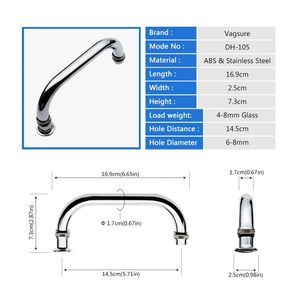 Vagsure 2PcsLot ABS Maniglie per porte in acciaio inossidabile per mobili Pomello per interni Porte Parti per doccia Accessori per cabina doccia 201013