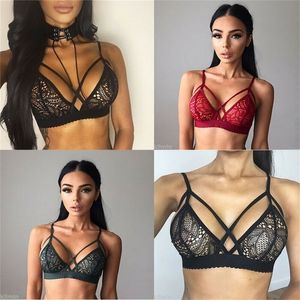 Heiße Damen Spitzen-BHs Push-Up Sexy BH Büstenhalter Bügel gepolsterte Dessous Unterwäsche Tops Schwarz Grün Rot BH 3 Farben T200609