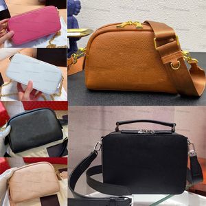 2022 Fashion Mens Womens Safiano Lederbeutel mit Schultergurt Brique Messenger Bags Kamera Crossbody Tasche Prad