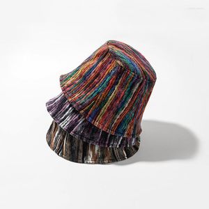 Unisex bläck målning vintage hink hatt tie-dye utomhus fiskare cap panama casual gåvor breda risthattar elob22