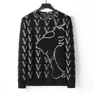 Designer Luxury Men's Plus Size Sweaters Turtleneck Lapels Classic Knit Pullover Casual High Quality Black Autumn Winter Fashion Senior Retro M/L/XL/XXL/XXXL/3XL 4456