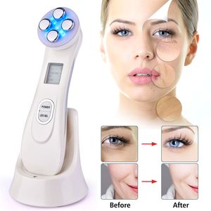 RF EMS Microcurrent Beauty Apparatus Radiofrekvens Lättterapi IPL Skinföryngring Face Lift Anti-aging Facial Massager