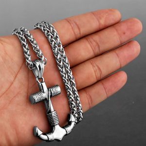 Anhänger Halsketten Titan Stahl Boutique Viking Pirate Mode Persönlichkeit Anker Retro männer Geschenk Schmuck GroßhandelAnhänger