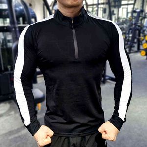 Camisa rápida de corrida seca Men Men Men Bodybuilding Sport Sport Tight Stretch Camise