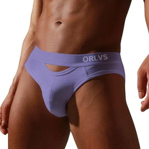 Underpants Mens Kink Underwear Open Hole Briefs Sexy Low Rise Close Fitting Comfortable Charcoal For Flatulence MenUnderpants