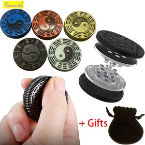 EDC Fidget Coin Spinner descompressão brinquedo de brinquedo magnético Toys sensoriais pop giroscópio para adultos crianças 220616