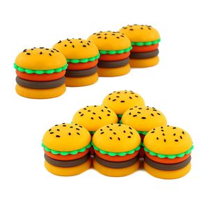 40PCS/ロットノンスティックジャーワックスコンテナハンバーガーボックス5mlシリコンコンテナフードグレードジャーオイルホルダーストレージ用