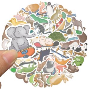 50PCS 스케이트 보드 스티커 자연 동물 자동차 아기 Scrapbooking 연필 케이스 일기 전화 노트북 플래너 장식 도서 앨범 키즈 완구 DIY 데칼