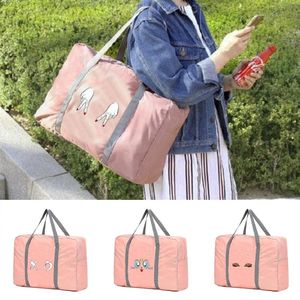 Borse da viaggio Borse da viaggio pieghevoli Organizzatore di abbigliamento di grande capacità Smistamento bagagli unisex Borsone da donna con stampa sul petto Borsone